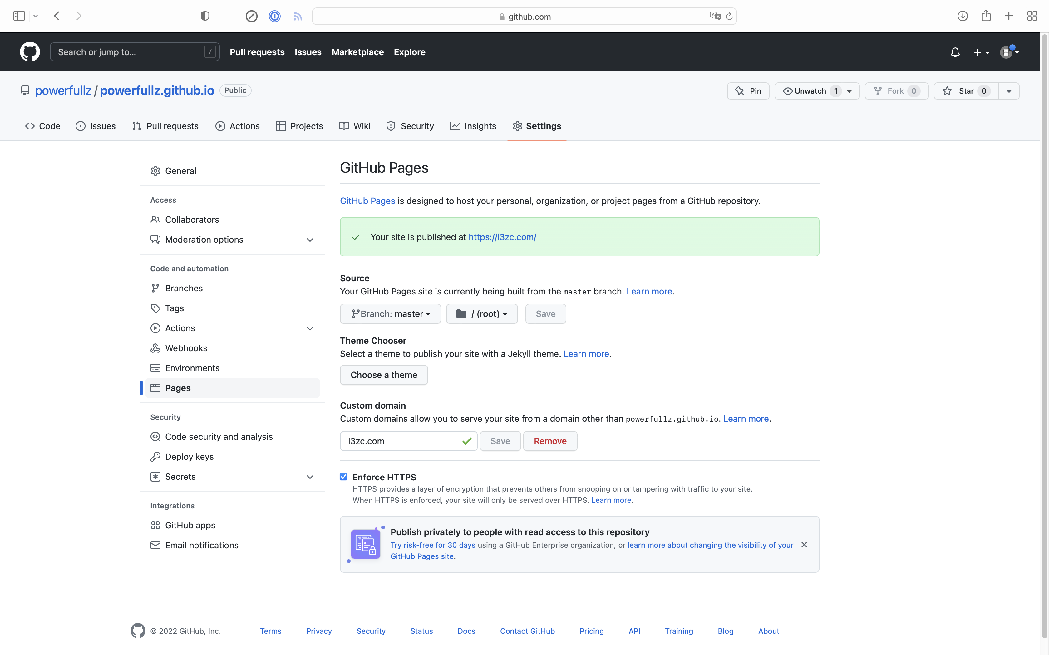 给 Pages 绑定自定义域名