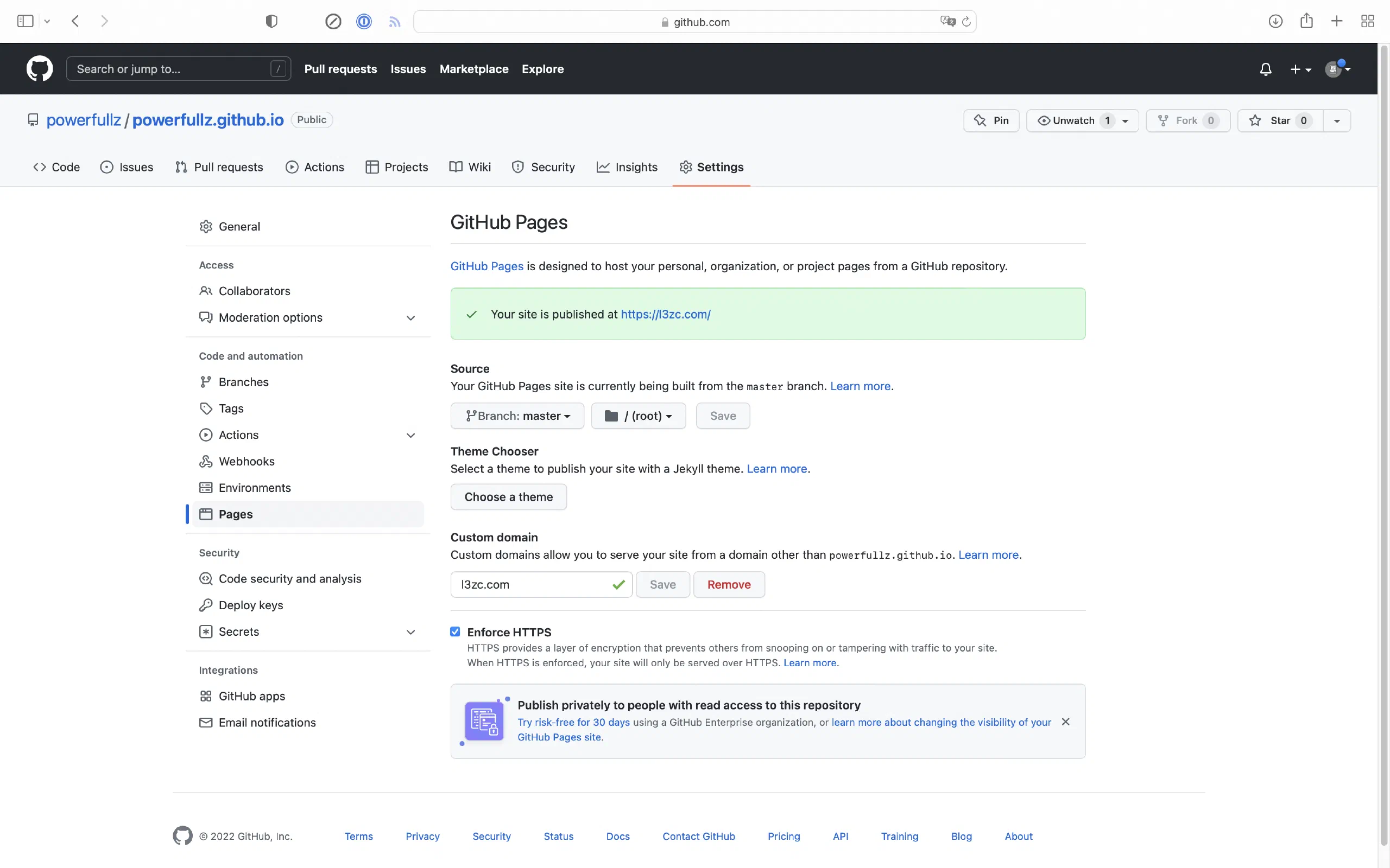 給 Pages 繫結自定義域名