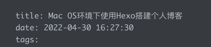 .md 文件里的 Front Matter