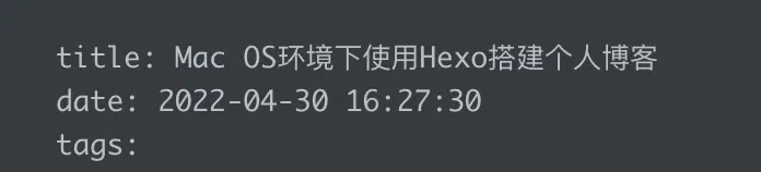 .md 檔案裏的 Front Matter