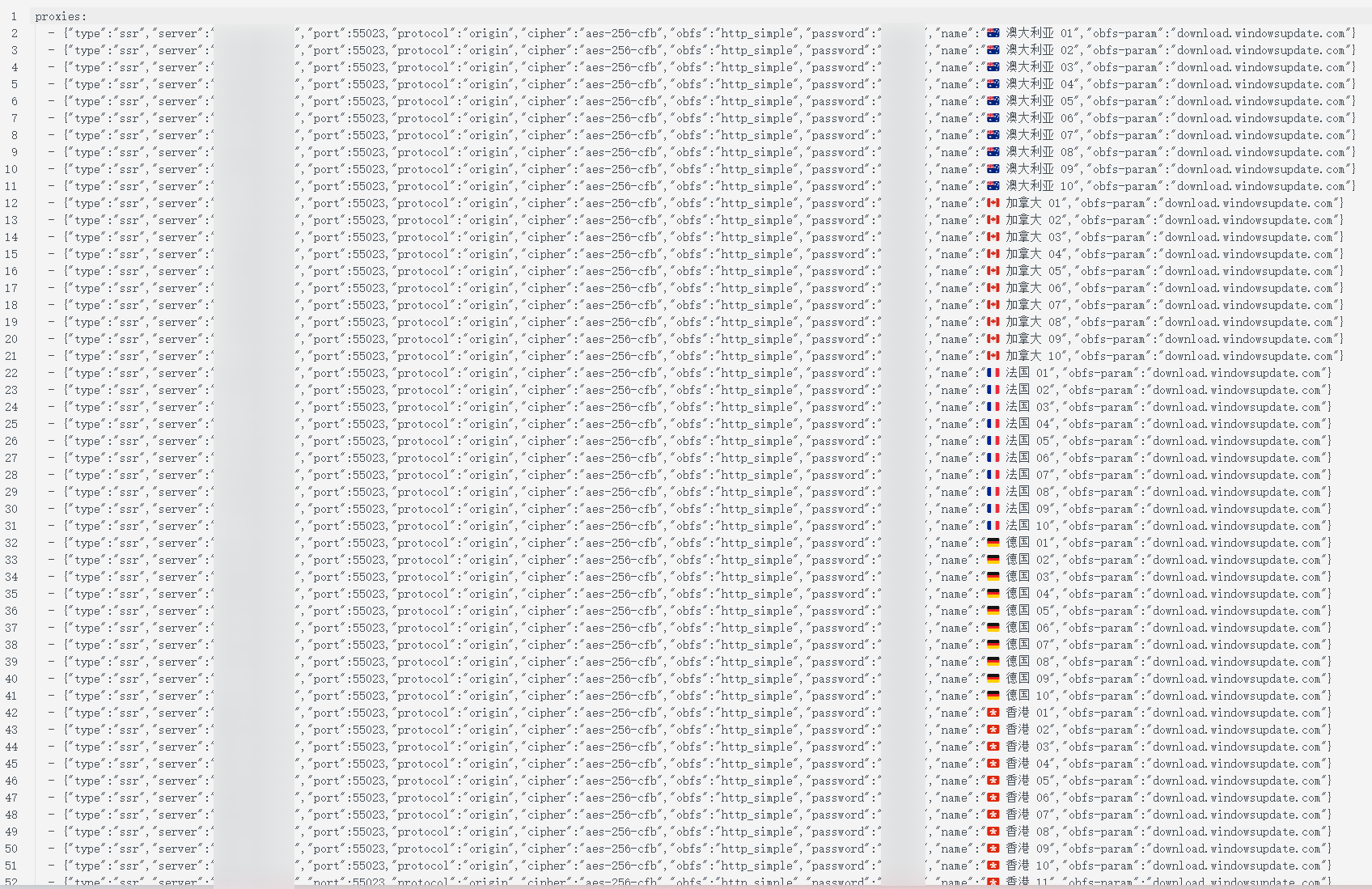 整理完成的節點列表