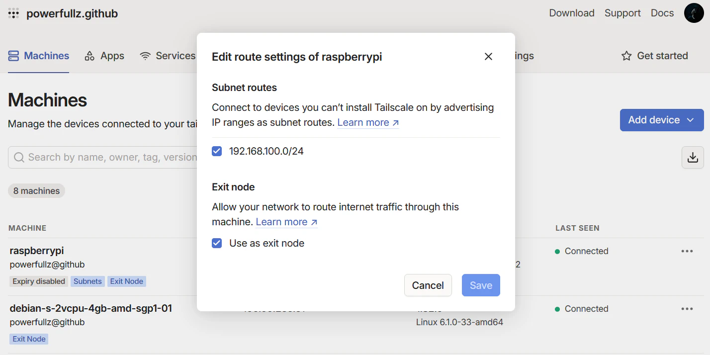 関連設定を有効にする