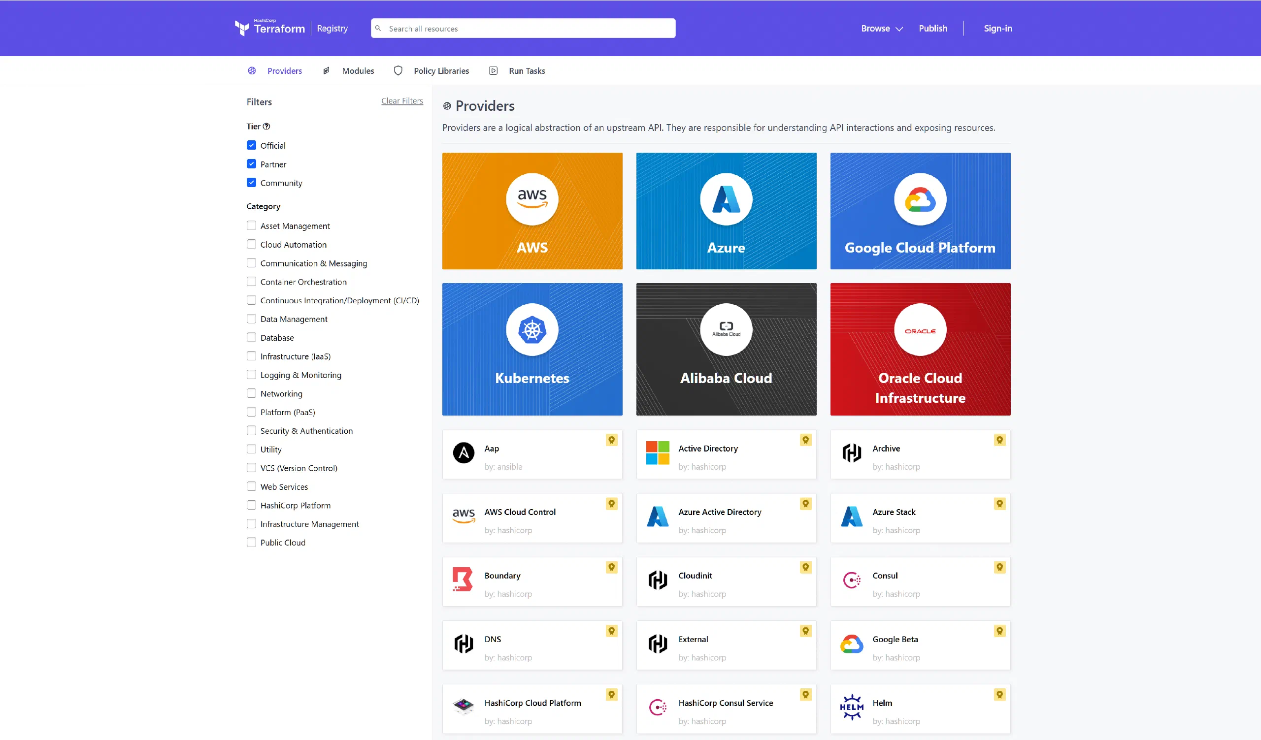Terraform 擁有豐富的 Provider(s) 生態