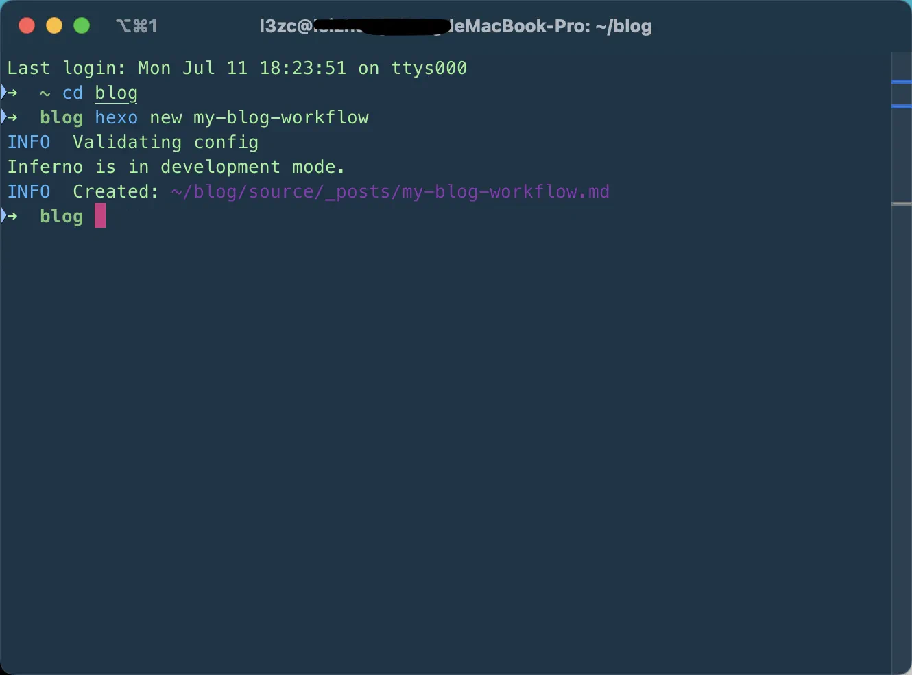用Hexo生成一个Markdown文件