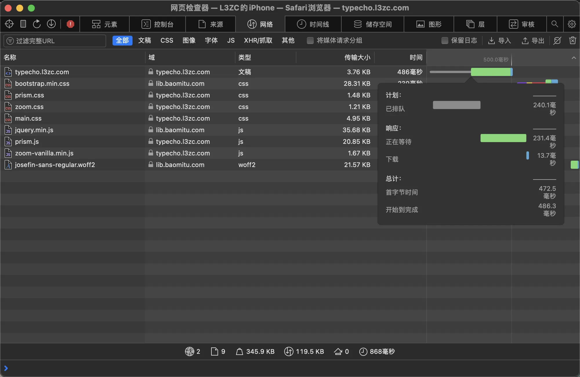 开启OCSP Stapling后排队时间仅200毫秒